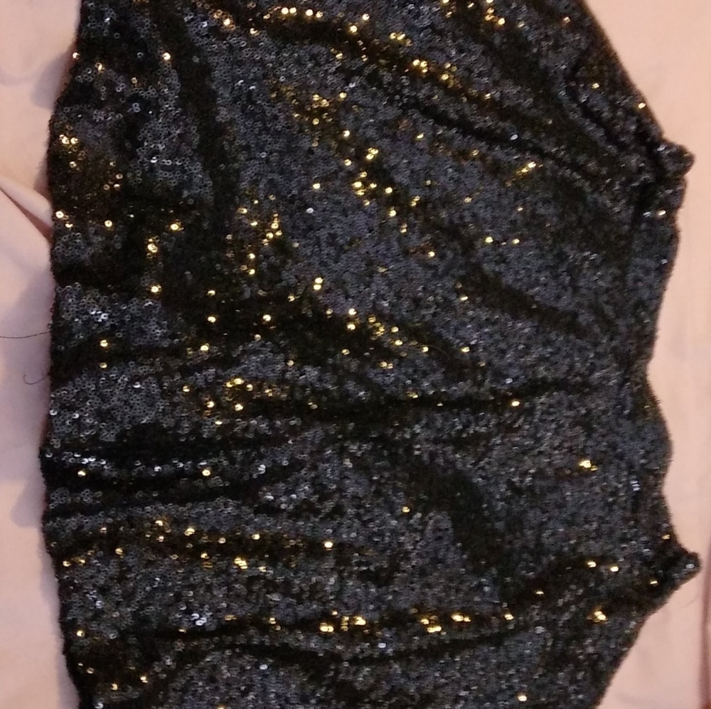 Black sequin skirt
